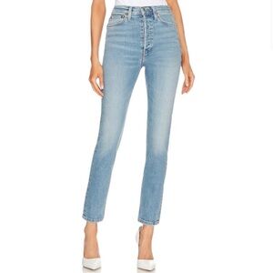 RE/DONE 90's Ultra High Rise Skinny in Dawn Wash